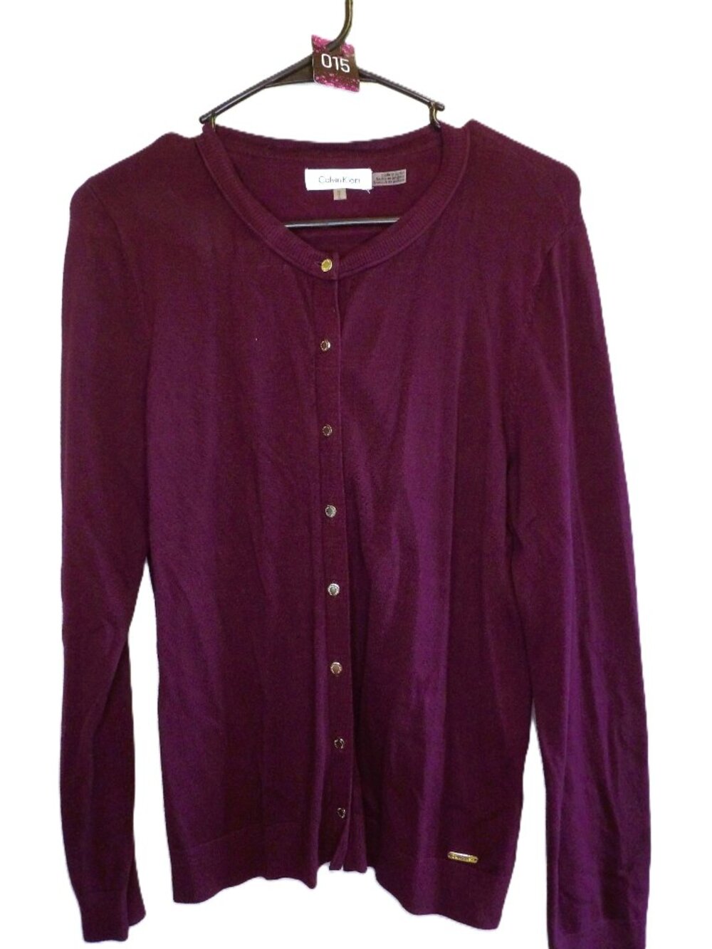 Calvin Klein, purple cardigan with detail buttons (Women's Medium)